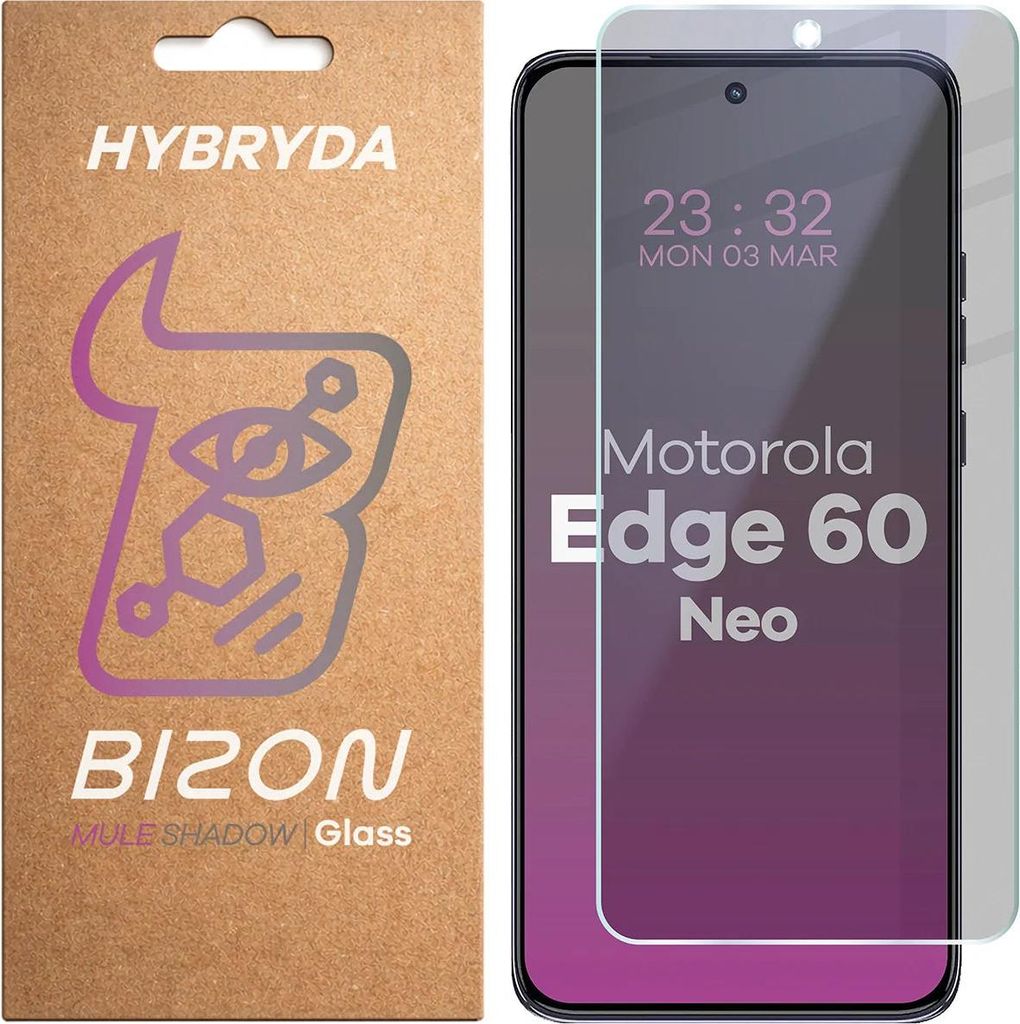 Hybridglas mit Privatschutzfilter für Motorola Edge 60 Neo, Produktbild 