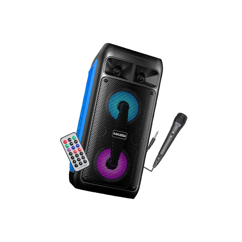 Microphone Karaoké Bluetooth avec Enceinte Portable 2x4 Pouces Noire
