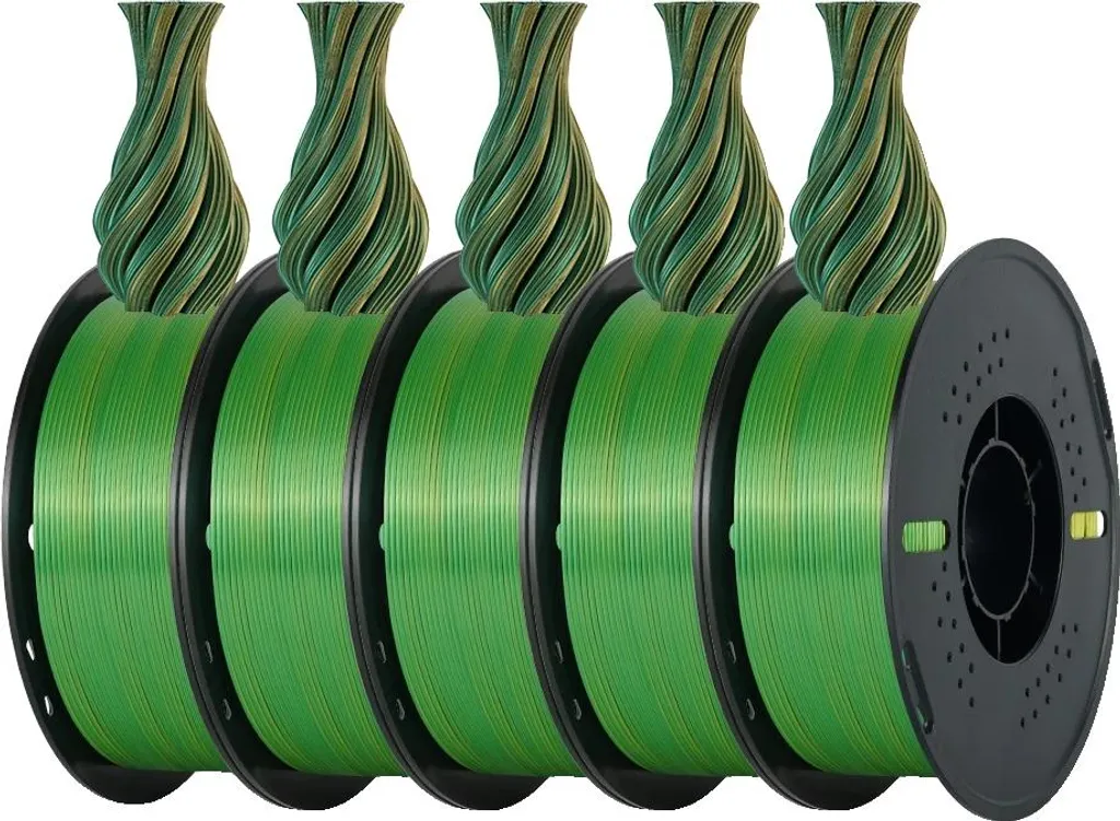 Filamento 3D Seta Magica 5KG | PLA Multicolore Giallo Blu Verde