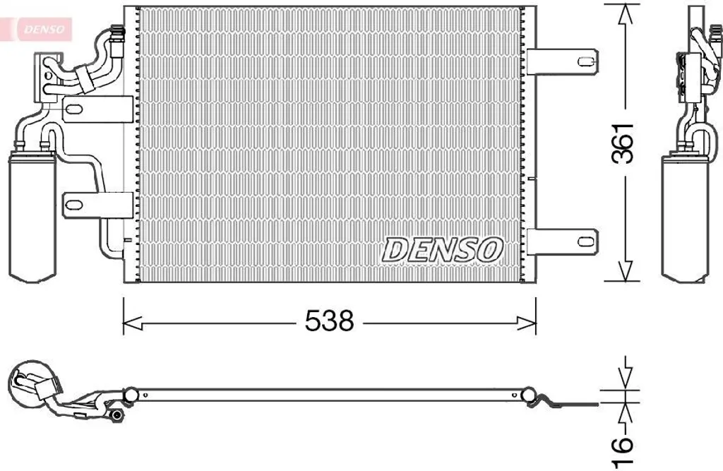 Condenseur DENSO DCN20025 haute performance avec filtre sécheur Meriva