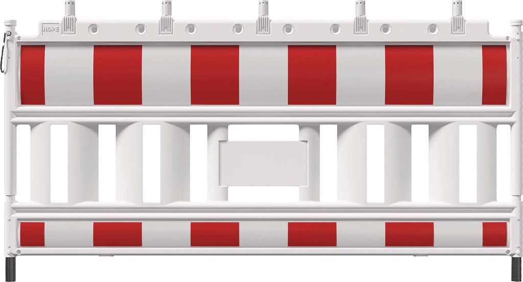Absperrschrankengitter retroreflektierend Folie Typ RA1/A HDPE L.2100mm