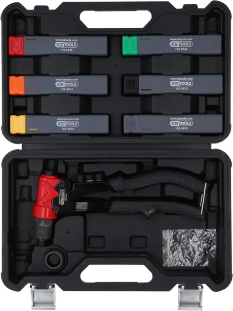 Set KS TOOLS 150.9850 | Pinza Rivetti e Dadi Professionale 3-in-1 - 13