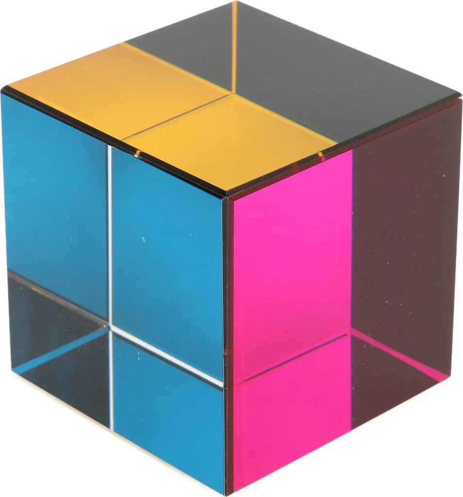 Prisme Optique Éducatif Cube de 50 mm pour Expériences de Physique