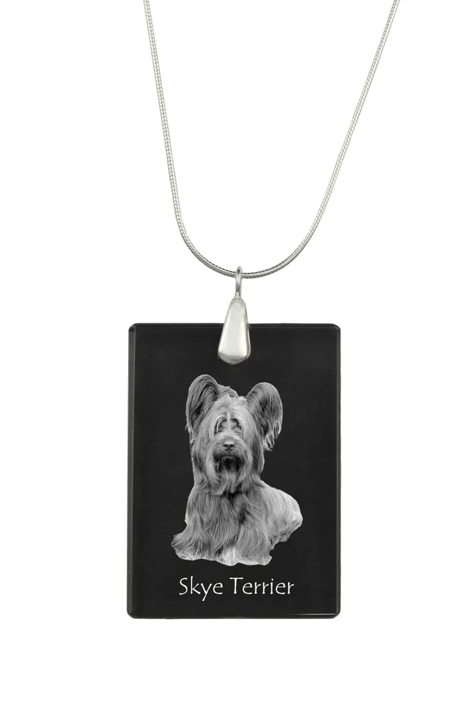 Collana Silky Terrier Argento e Cristallo | Regalo Personalizzato Cane