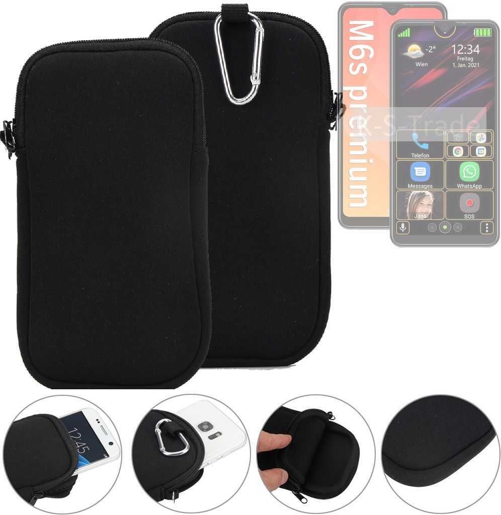 K-S-Trade Neopren-Hülle Handyhülle kompatibel mit Bea-fon M6s premium Schutzhülle Neoprenhülle Sleeve Schutz-Hülle Gürtel Tasche Case Holster