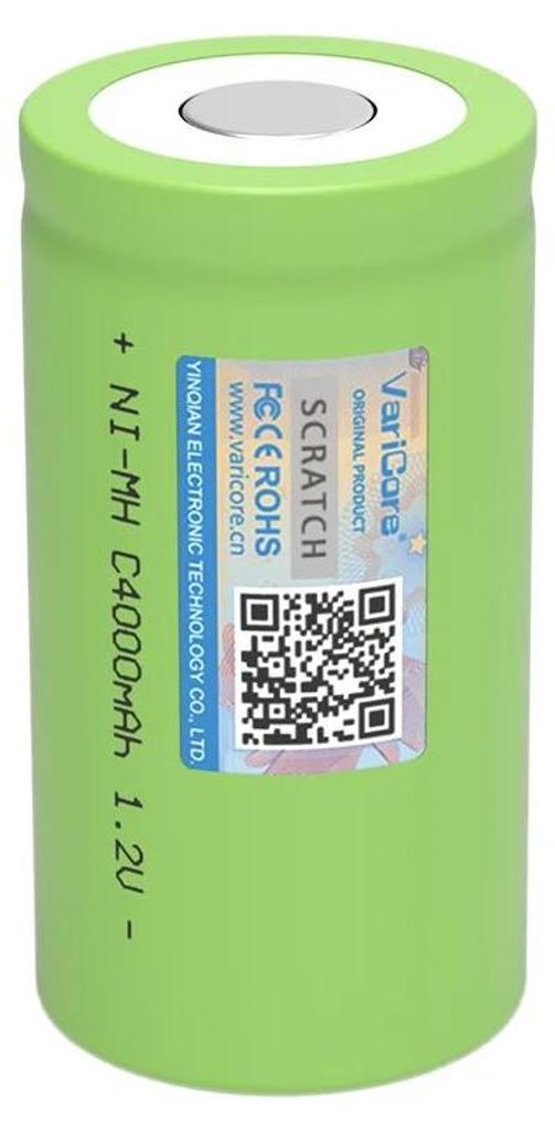 Wiederaufladbare C Batterien - Ni-MH C4000 - 1,2V 4000mAh - Größe C 26500 - 25er Pack für Spielzeug und Fernbedienungen