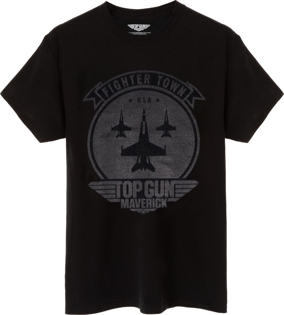 Top Gun: Maverick - "Fighter Town" T-Shirt für Herren NS7257 (M) (Schwarz)