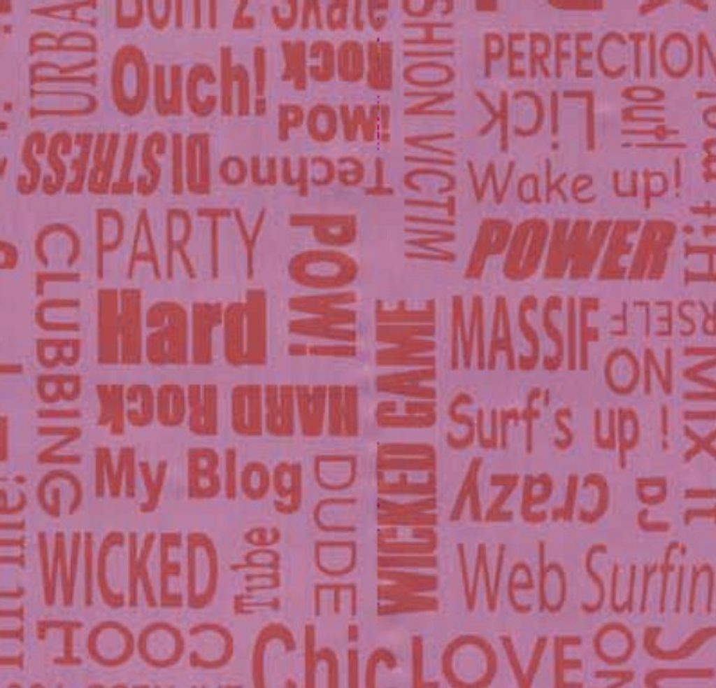 Klebefolie - Möbelfolie Text rosa - 45 cm x 200 cm