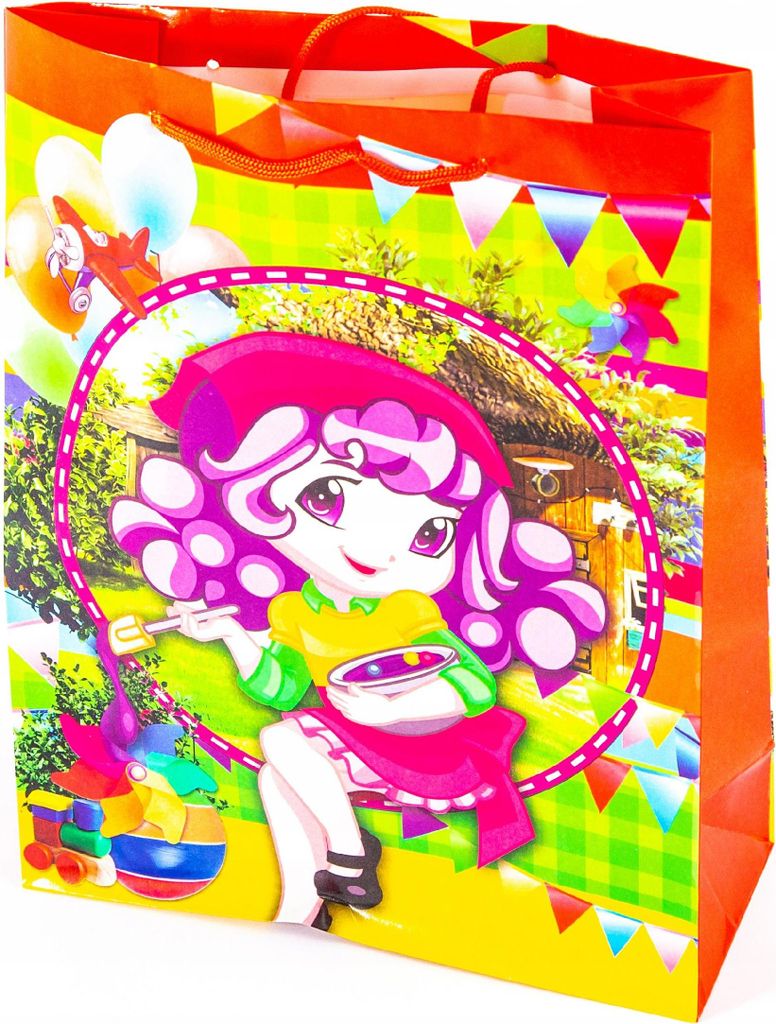 Bunte Geschenktüte 23x30cm - Farbenfrohe Papiertüte Geschenkverpackung Verschiedene Designs