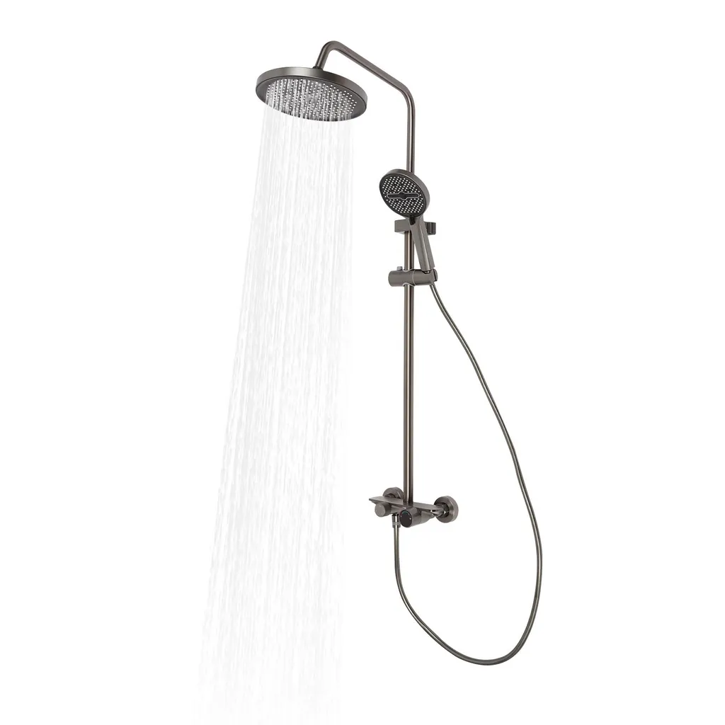 Système de douche gris anti-fuite avec douchette haute pression G2 - 9