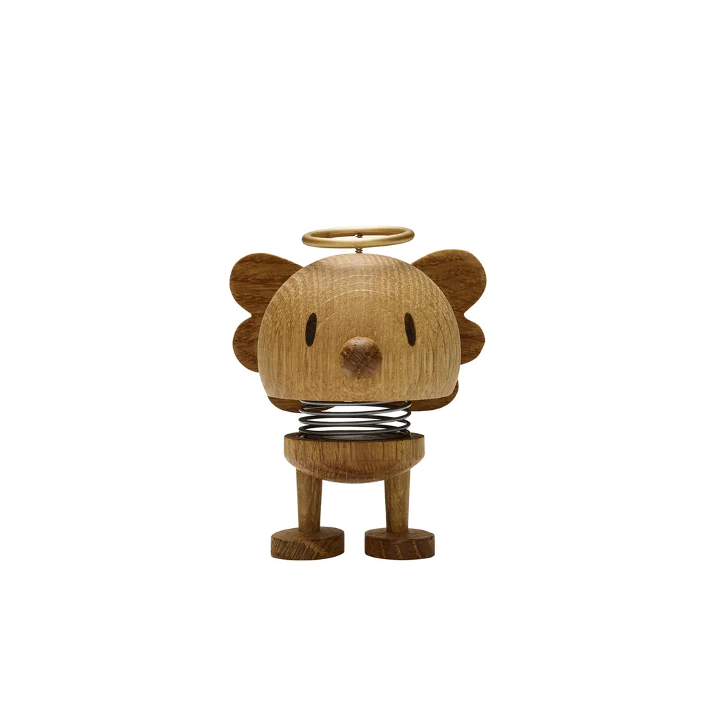 Hoptimist Ange Bumble S Oak - Statuette mobile en chêne pour la maison