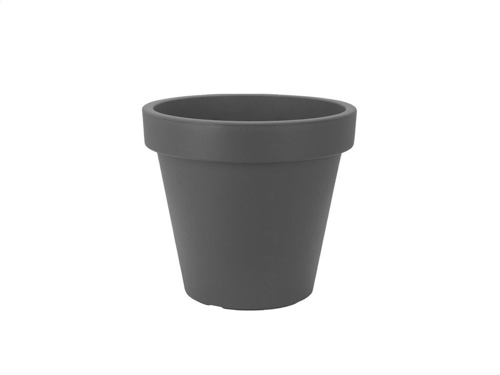 Plastikblütenpot -Anthrazit Ø39 cm - doppelt -gewandt - Produktbild 