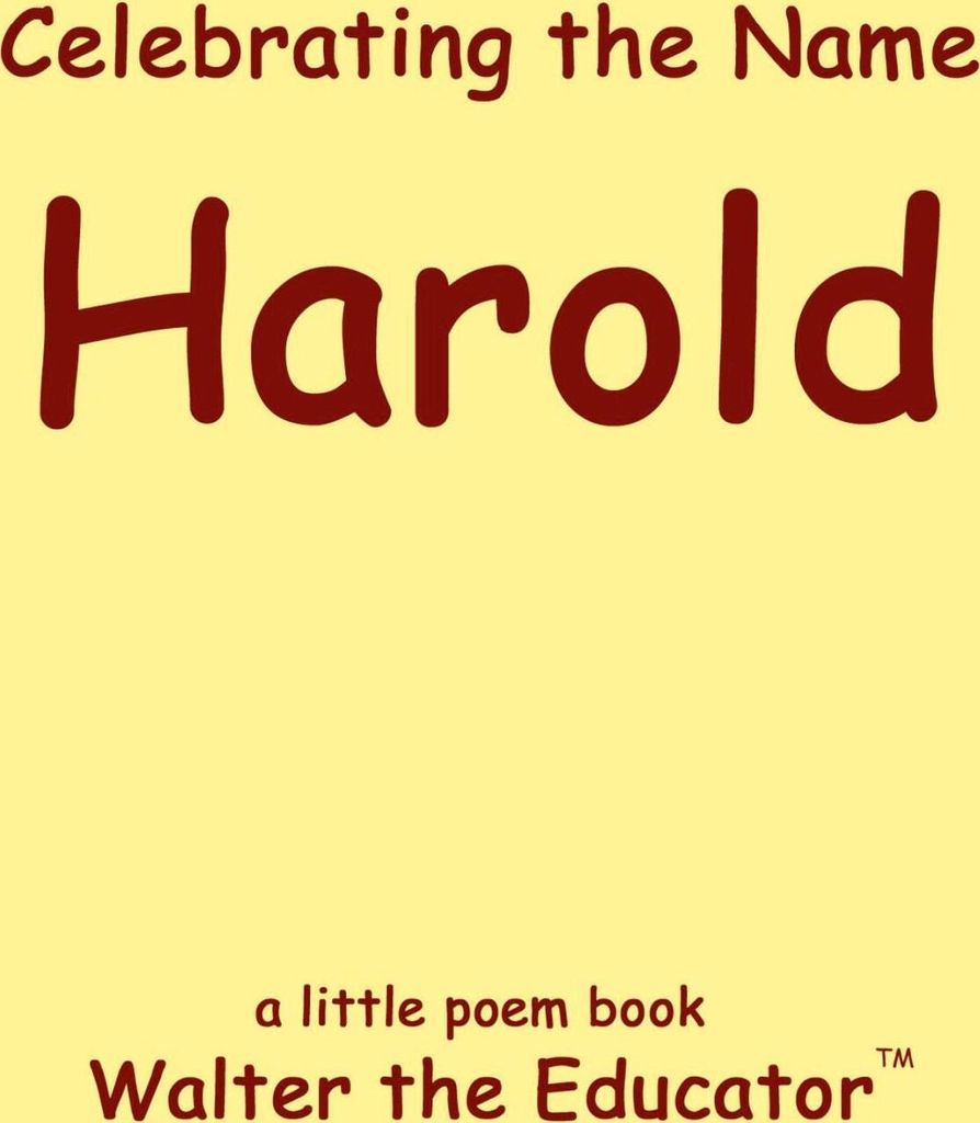 Celebrating the Name Harold