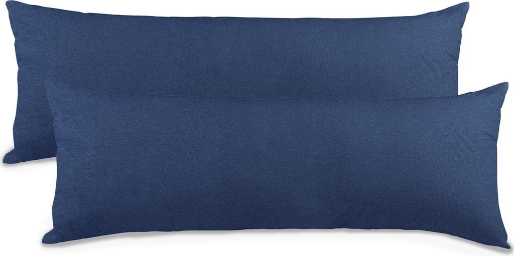 Doppelpack Classic Line Bezug 40x120 dunkelblau Baumwolle Jersey