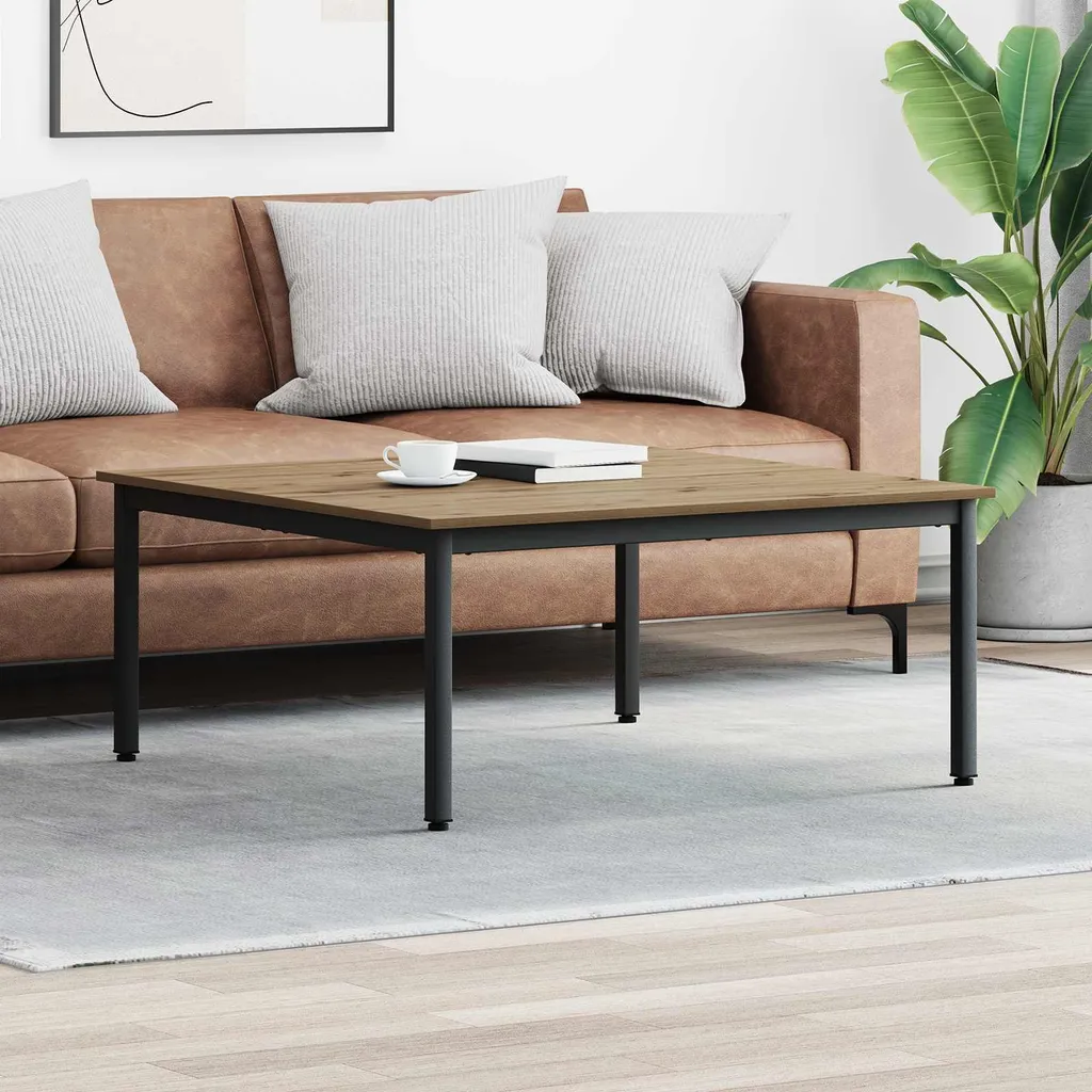 Tavolino da Salotto Rovere Maison Exclusive 100x100x45cm Design