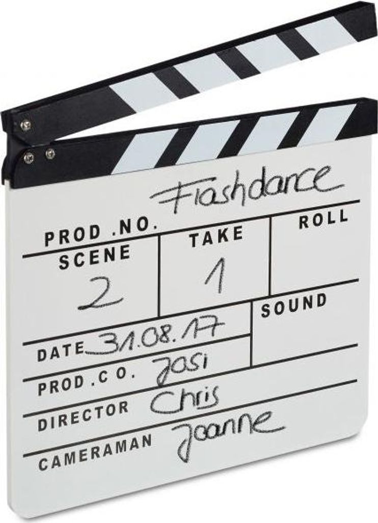 Filmklappe aus Holz, weiß, beschreibbar, leicht zu reinigen, vormontiert, tragbar für Synchronisation