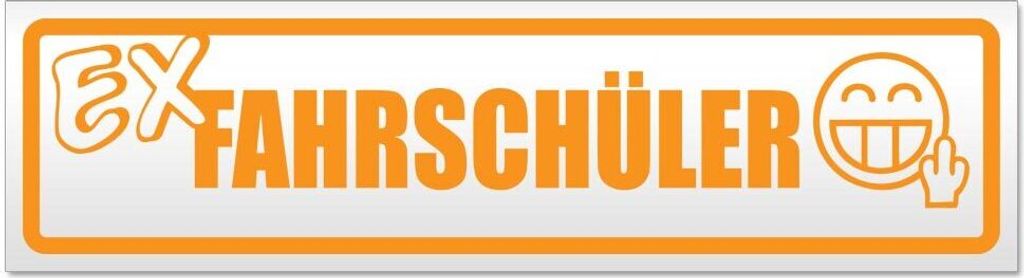 Kiwistar Ex Fahrschüler Magnetschild Schild magnetisch - 45cm Orange - Magnetfolie für Auto PKW Kfz