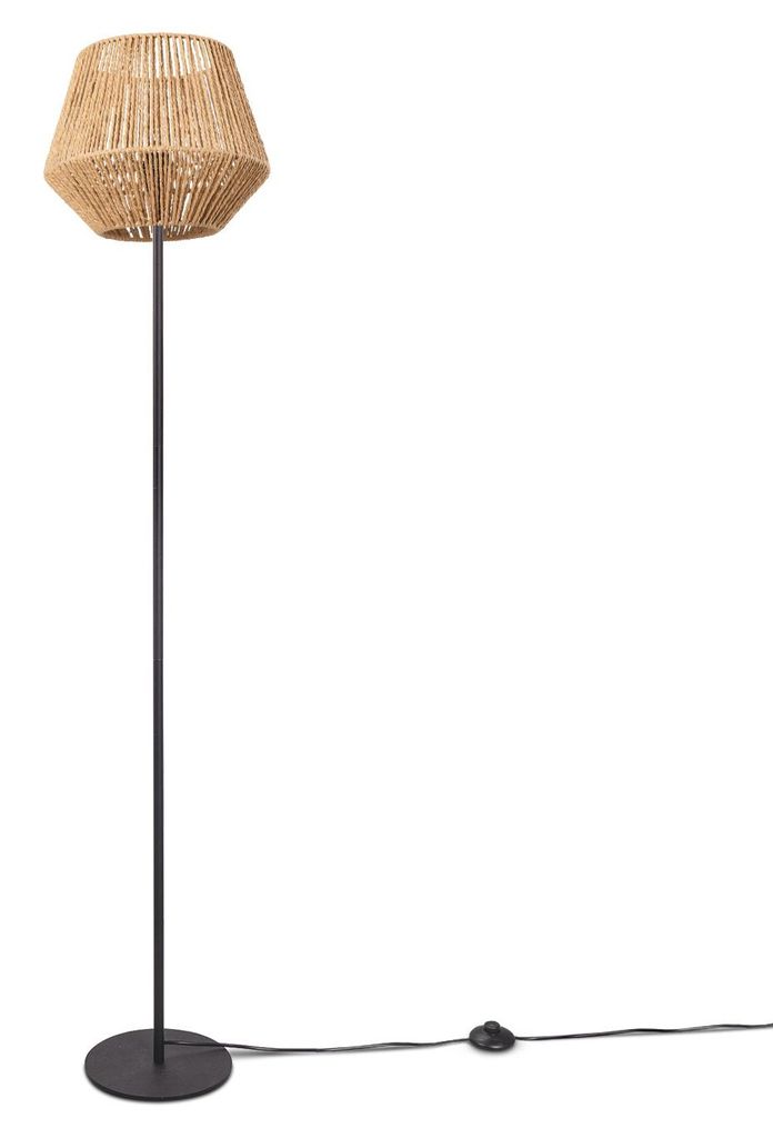 Stehlampe Modern Wohnzimmer Schlafzimmer Rattan Optik Boho Produktbild 