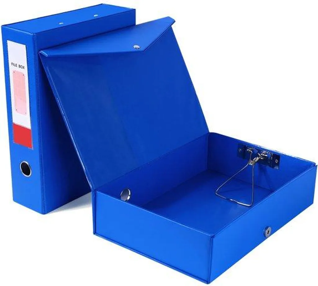Protéger vos archives A4 contre poussière avec 2 boîtes zip bleues 88mm