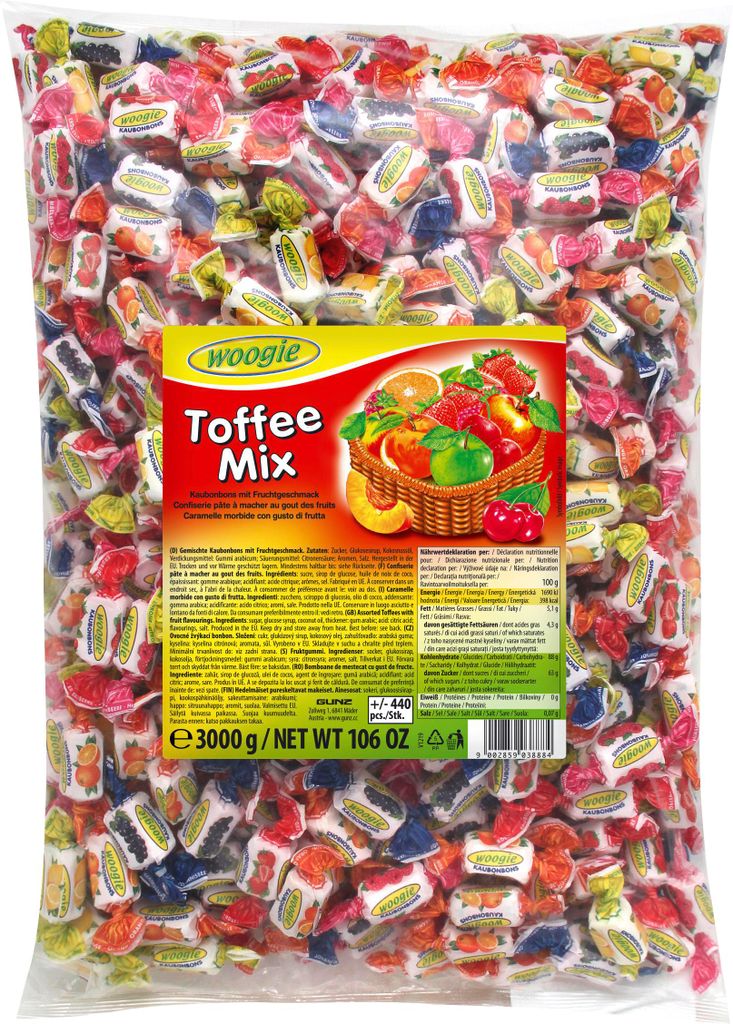 Woogie Kaubonbons Toffee Mix 3 kg Produktbild 