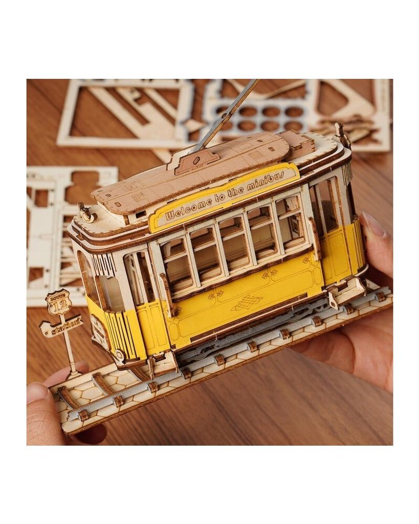 Drevené 3D puzzle s električkou Obrázok produktu 4