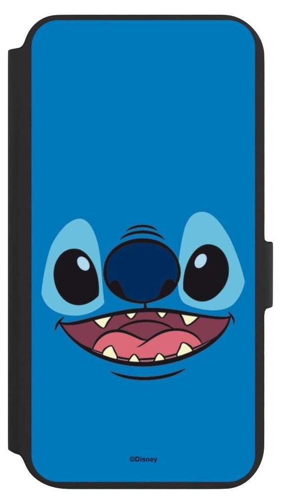 NIVOCASE Klapphülle für Samsung Galaxy S22+ Handyhülle aus Kunst Leder NIVOflip schwarz Disney Offizielles Lizenzprodukt Lilo & Stitch