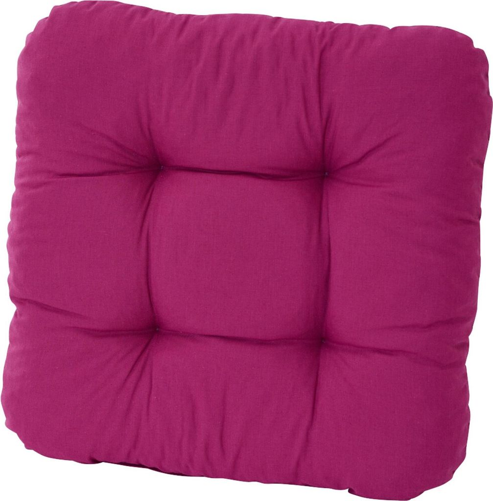 SUNNY XL Sitzkissen universal, Farbe pflaume Dessin Uni pflaume, 50% Baumwolle 50% Polyester