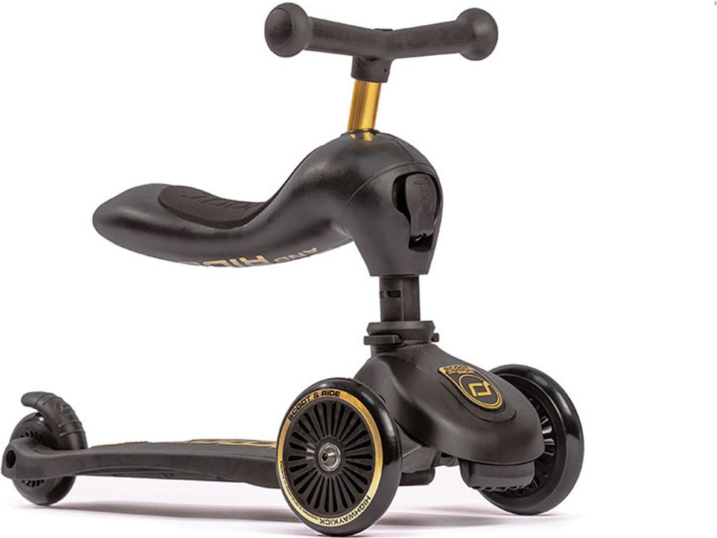 Kinder Scooter 2in1 Scoot & Ride Highwaykick 1 Black Gold Produktbild 