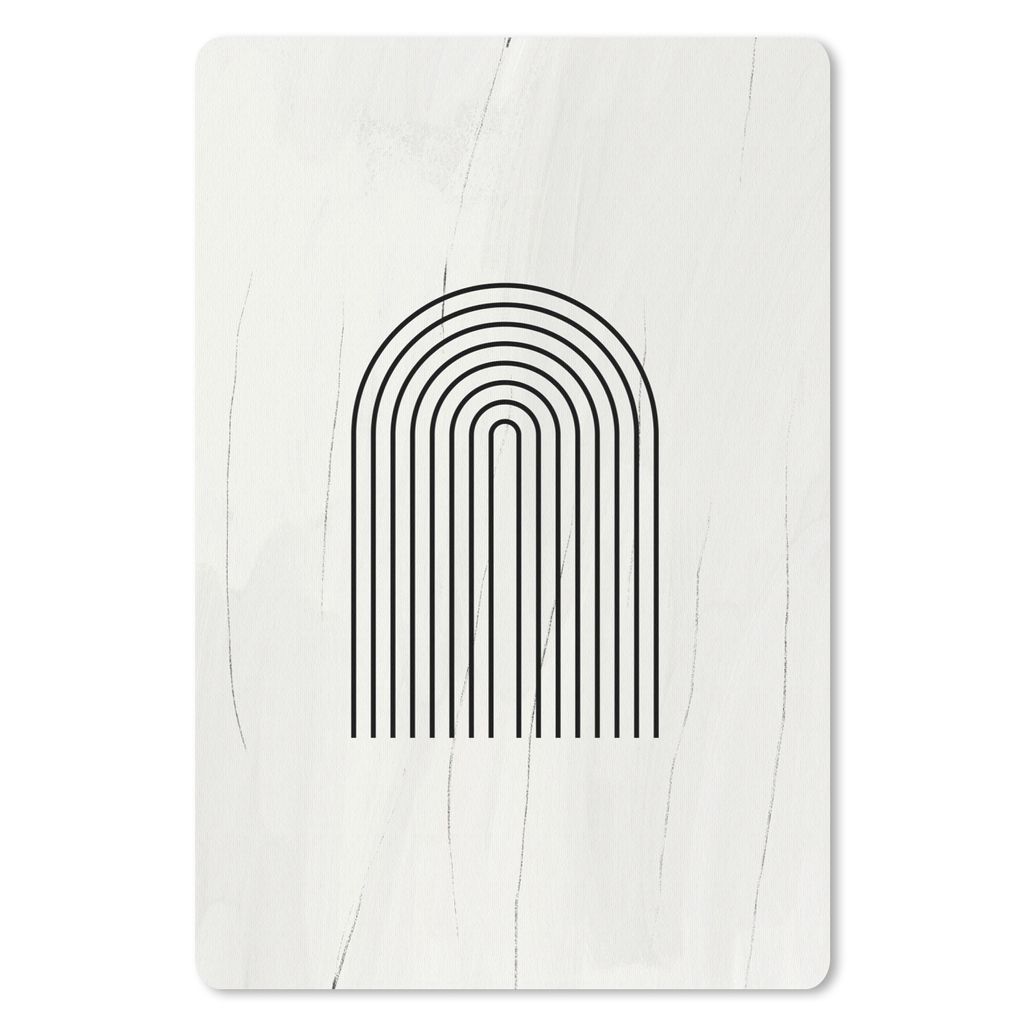 MuchoWow Mauspad Mousepad Kunst - Bogen - Schwarz - Weiß 18x27 cm - Mousepads - Maus Mat - Pad - Mausunterlage