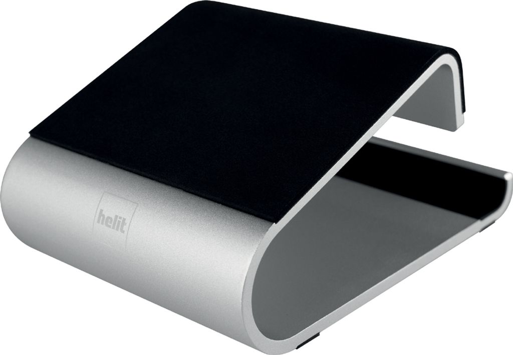 helit Tablet-PC-Ständer "the jaw stand" silber aus Aluminium (ohne Deko)