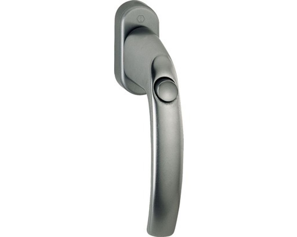 ARON Fenstergriff Druckknopf stahlfarben passend zu Novum/Passiv