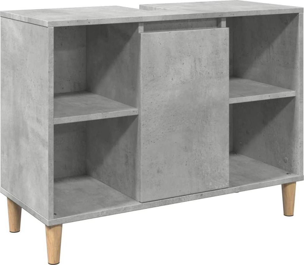 vidaXL Badschrank Betongrau 80x33x60 cm Holzwerkstoff