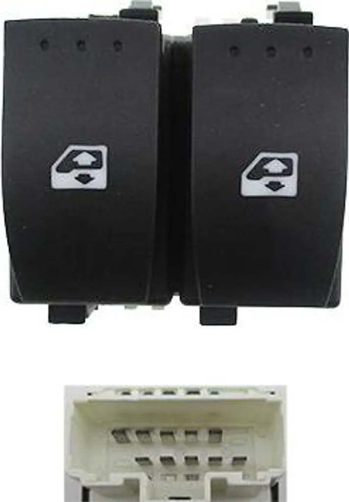 Commande de Vitre Renault Scenic : Bouton Lève-Vitre OE 8200108268 Noir