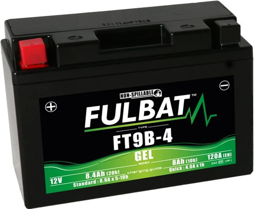 Batterie de moto au GEL 12V 8Ah sans entretien prête à l'emploi