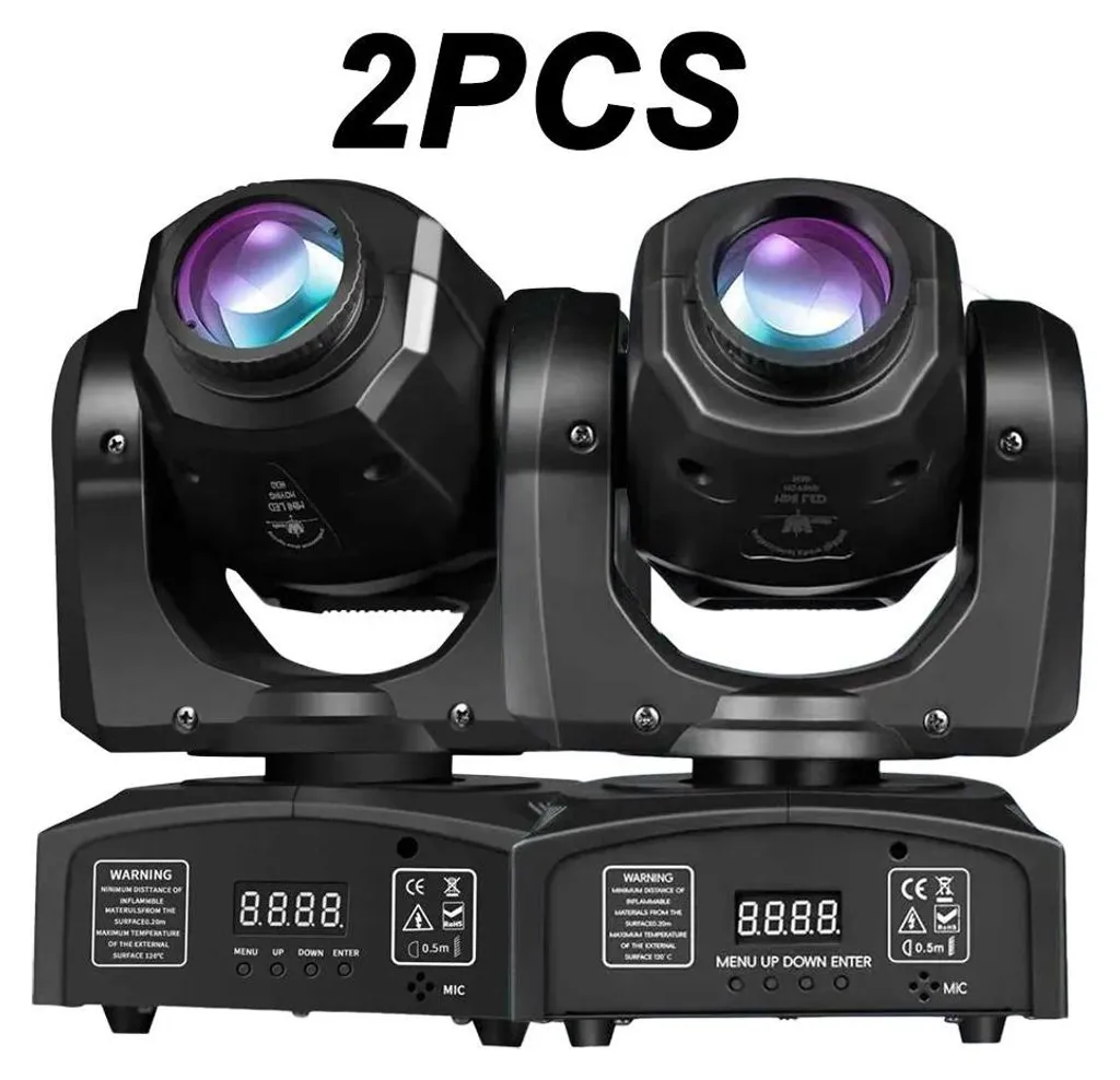 Projecteur de Scène 60W Multi-effets avec 2 Spots et Rotation Fluide - 2