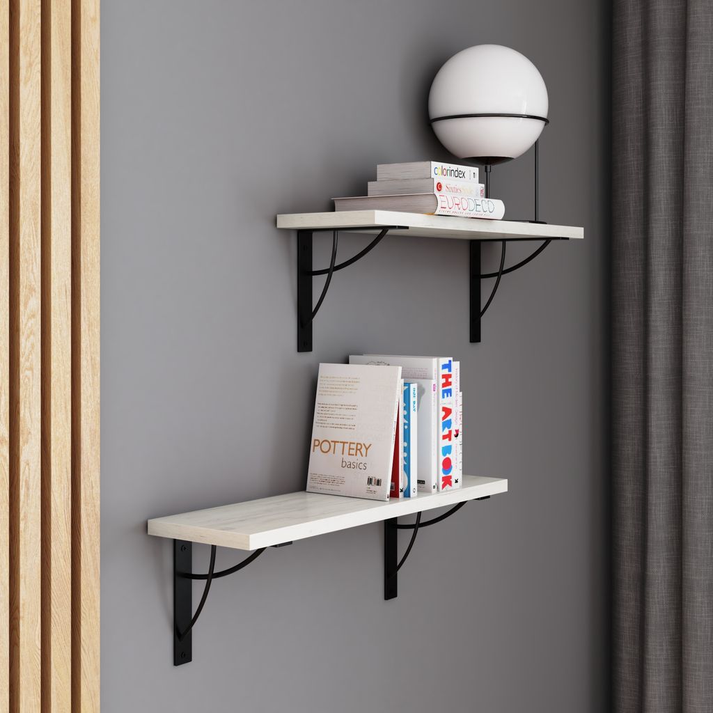 AKKE Weiss Craft Hängeregal NEO modern LOFT-style LxB: 60x20 cm