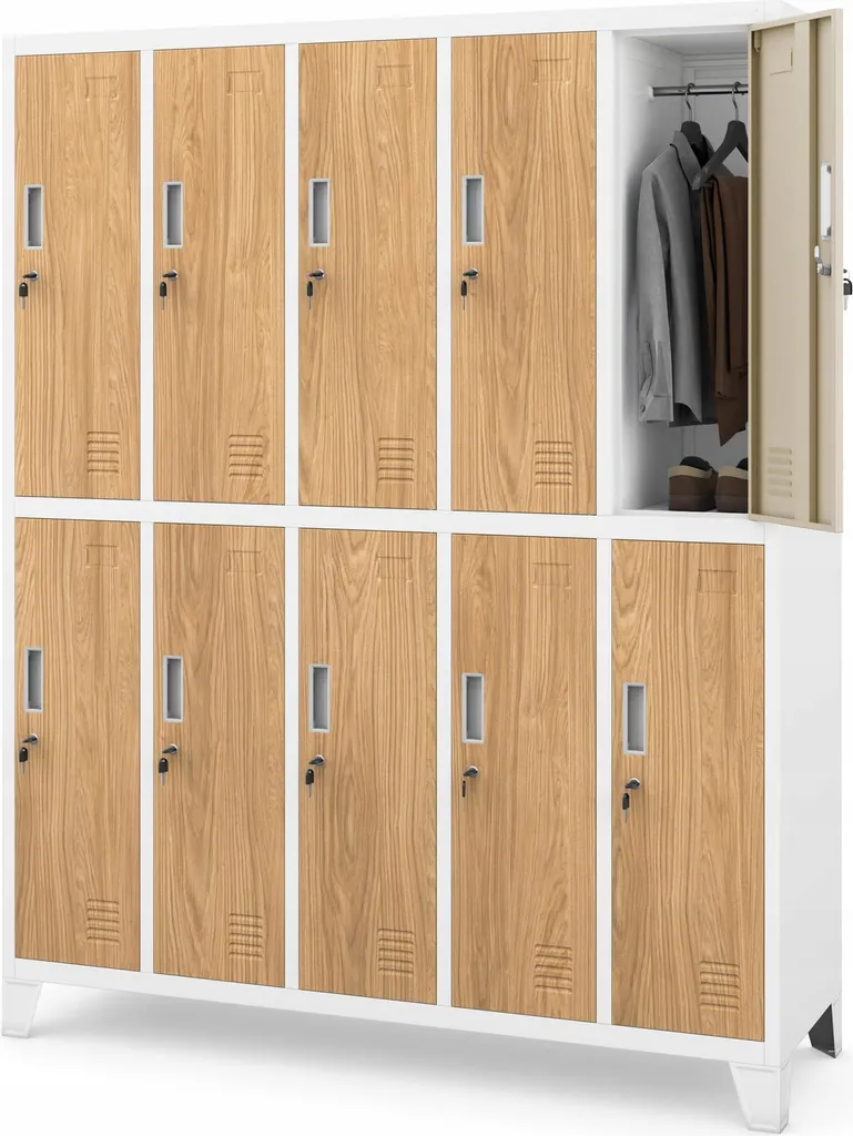 Armoire de Vestiaire pour Écoles et Bureaux BARTEK 172x136x45 cm Blanc