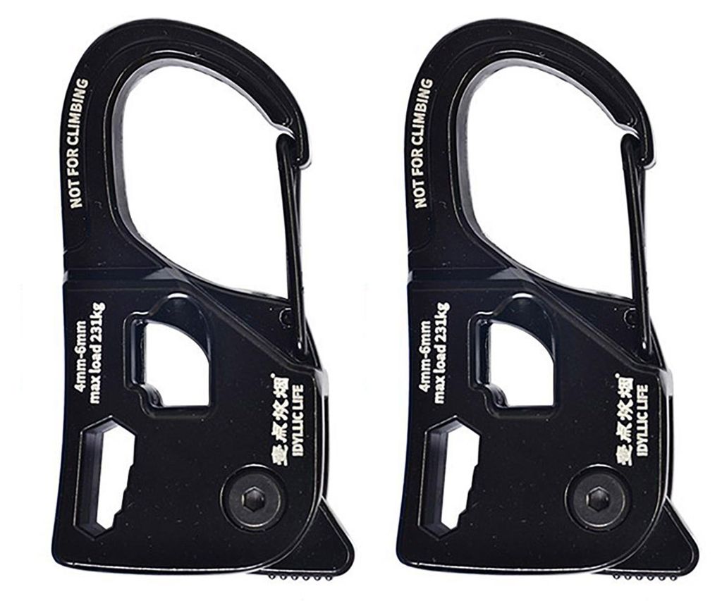 2/4 Stück Seilspanner für Outdoor-Aktivitäten wie Rucksackreisen, Wandern und Camping, Abspannleinen- und Kordelversteller, robuste Ausführung ...
