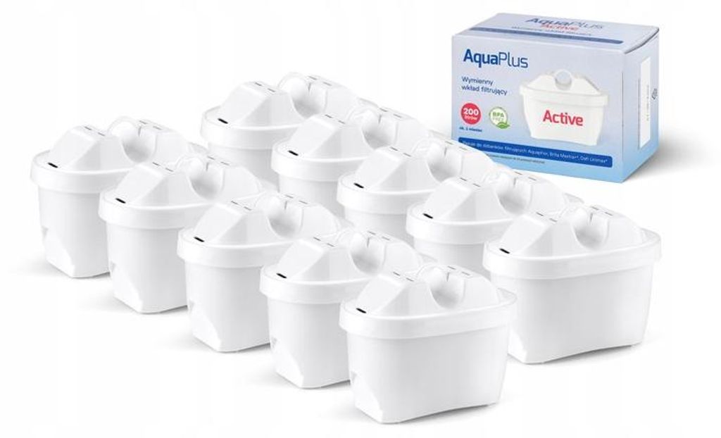 10 x AQUAPLUS Wasserfilterkartusche für Aquaphor Maxfor Produktbild 