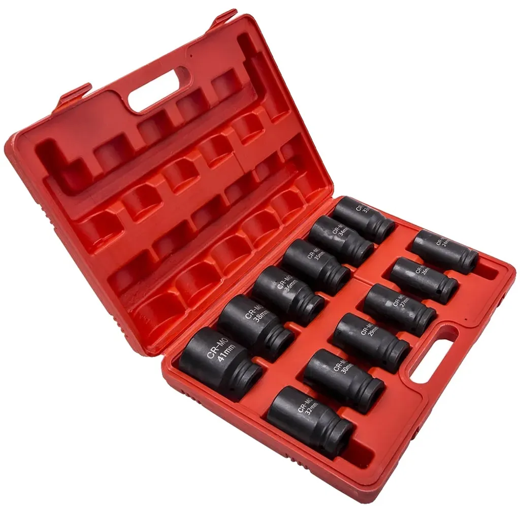 Coffret douilles à chocs profondes 3/4 pouces pour mécanique lourde