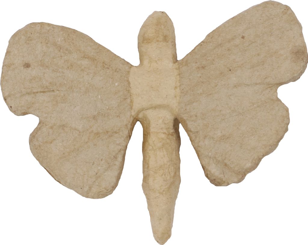 Décopatch 5x Kleines Pappmaché, braun, Schmetterling - Kartonbraun AP144O