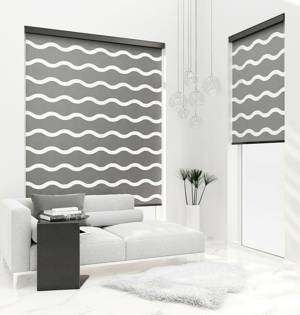 PREMIUM DOPPELROLLO WELLE GRAFIT mit Alu Kassette (45x150 cm, Kassettenfarbe: silber matt)