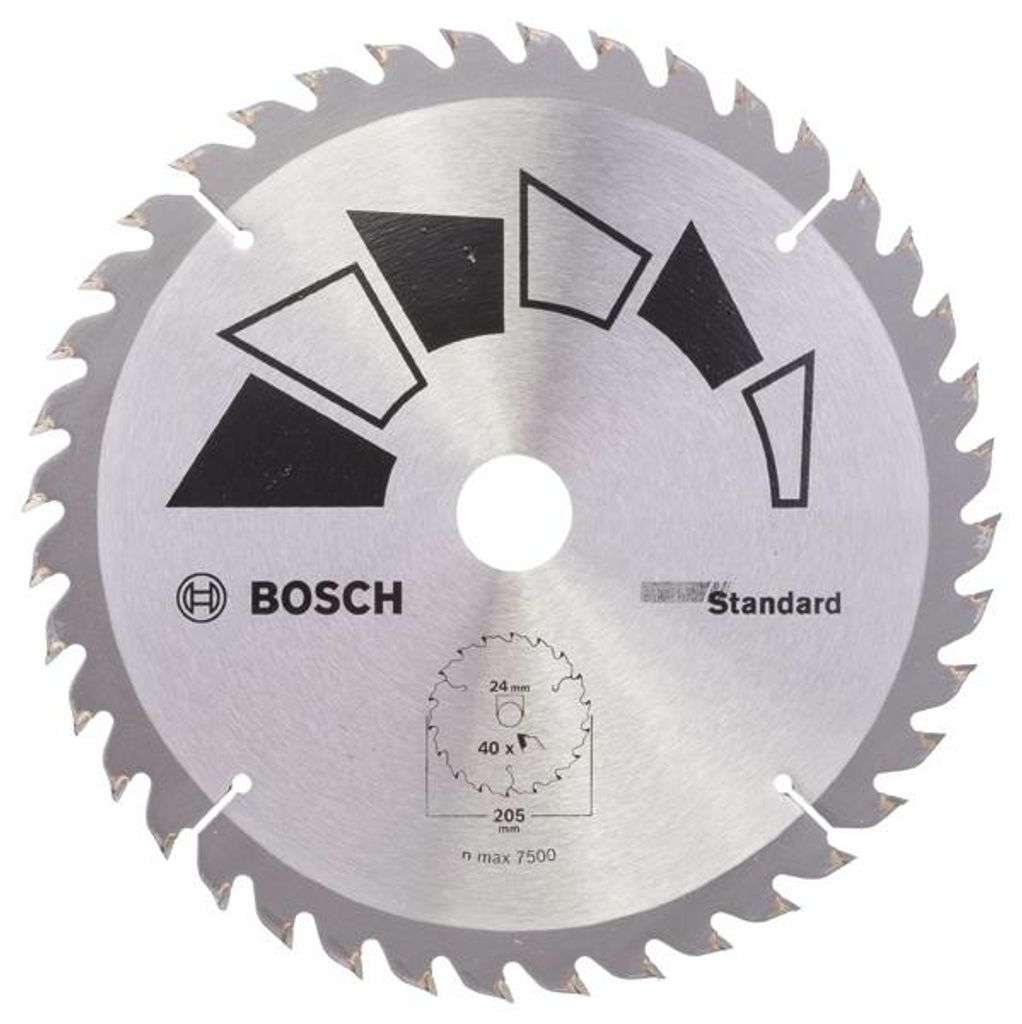 Kreissägeblatt STANDARD D= 205 mm; Bohrung= 24/20 mm; Z= 40 Produktbild 