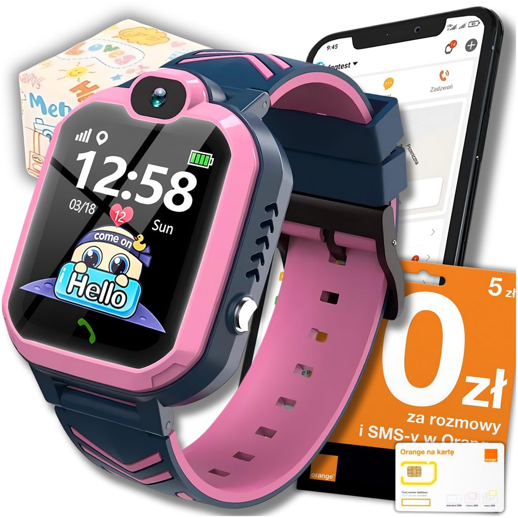 Smartwatch Dla Dzieci Zegarek Lokalizator Lbs +Sim Zdjęcie produktu 