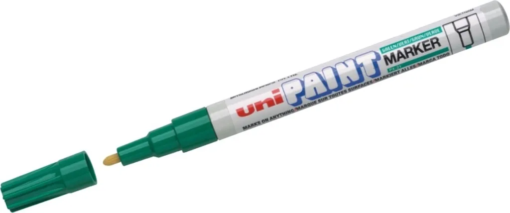 Feutre Peinture Vert Uni-Ball PX-21 Pointe Fine : Lot de 12 Marqueurs