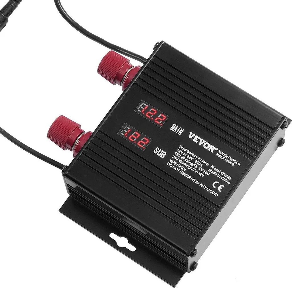 Isolatore Batteria 250A 12V/24V VSR Intelligente con Display LCD