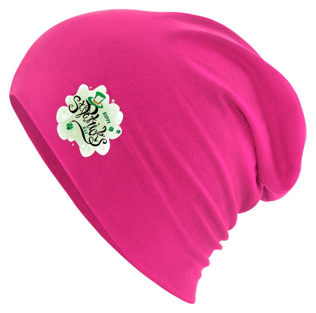 Huuraa Beanie Happy St. Patrick’s Day Zylinder Fuchsia One Size Baumwolle und Elasthan Mütze Geschenkidee