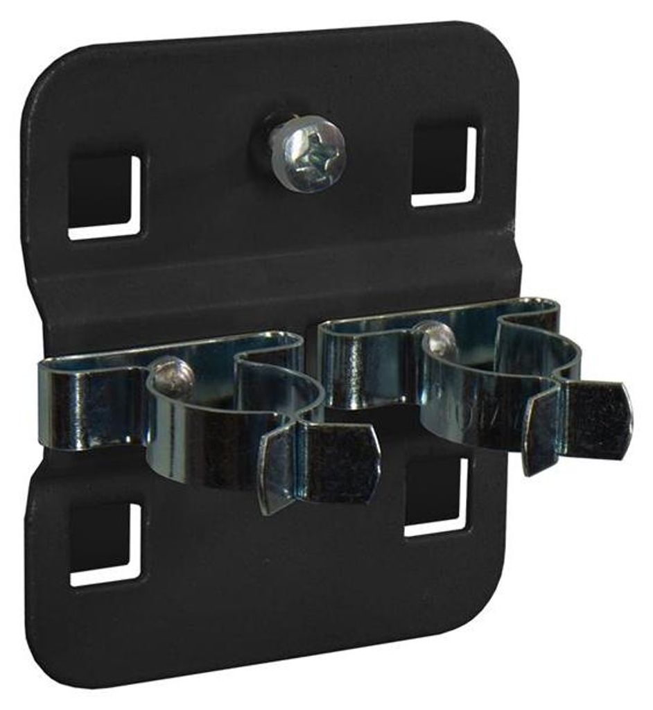 ADB Lochwand-Werkzeugklemme, doppelt, Ø 19 mm, RAL 9005