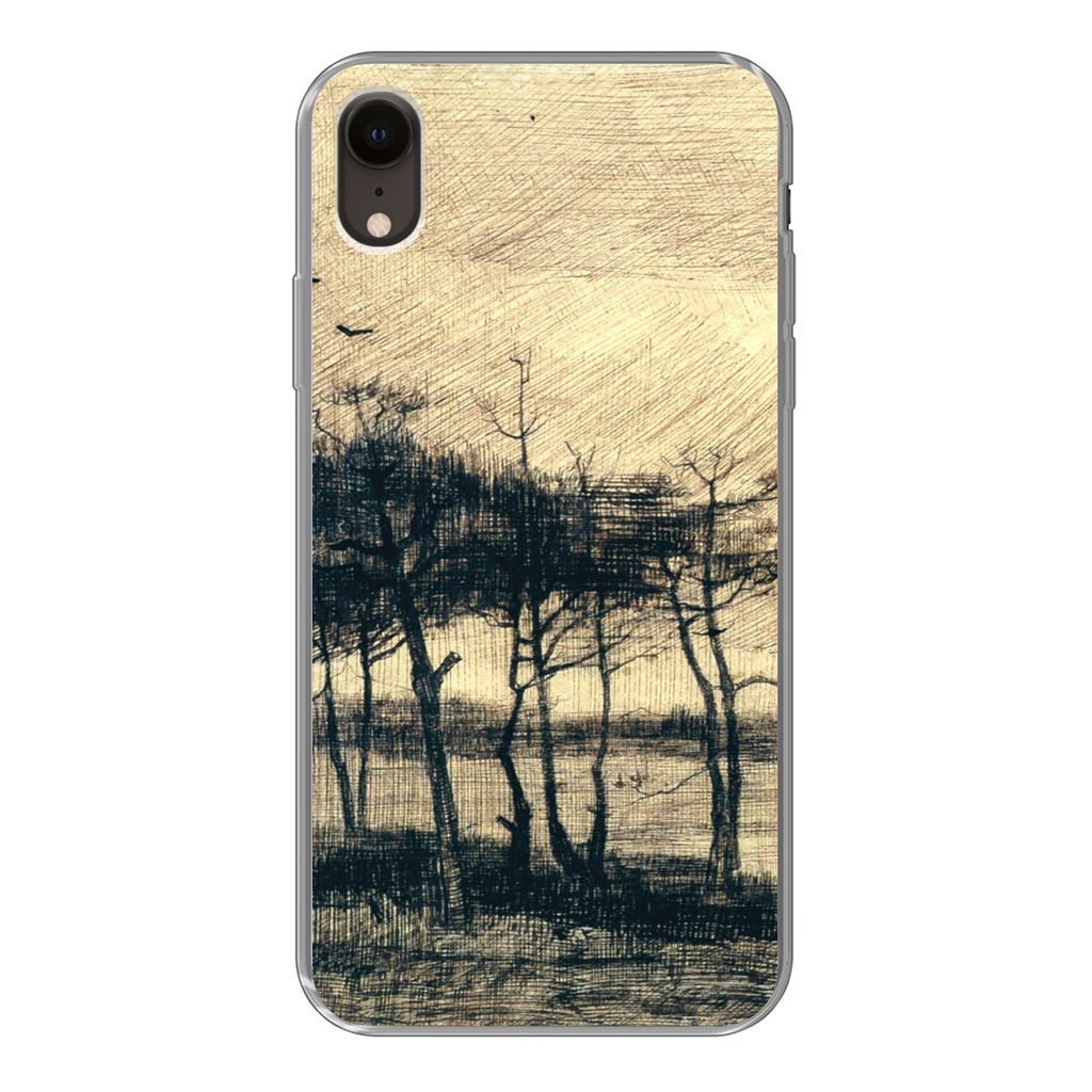 MuchoWow Handyhülle Schutzhülle Hülle für iPhone XR Kiefern im Sumpf - Vincent van Gogh Silikon Softcase Handy Hülle - Schutzdeckel