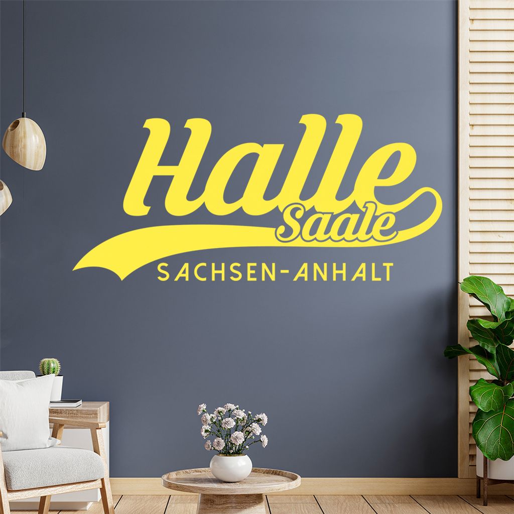 Halle Saale Sachsen-Anhalt Wandtattoo Wandaufkleber Wall Sticker - Dekoration, Küche, Wohnzimmer, Schlafzimmer, Badezimmer